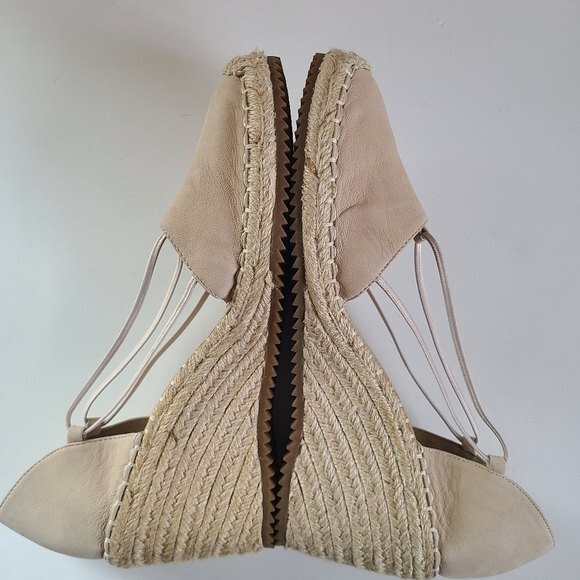 Eileen Fisher | Wedge d'Orsay Wedge Espadrille | Cream | Size 10 NWOT - Picture 4 of 15
